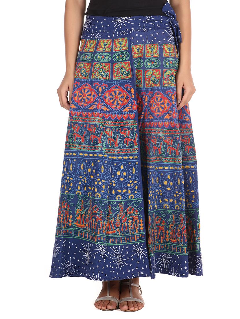 blue cotton skirt - 12306252 - Zoom Image - 1