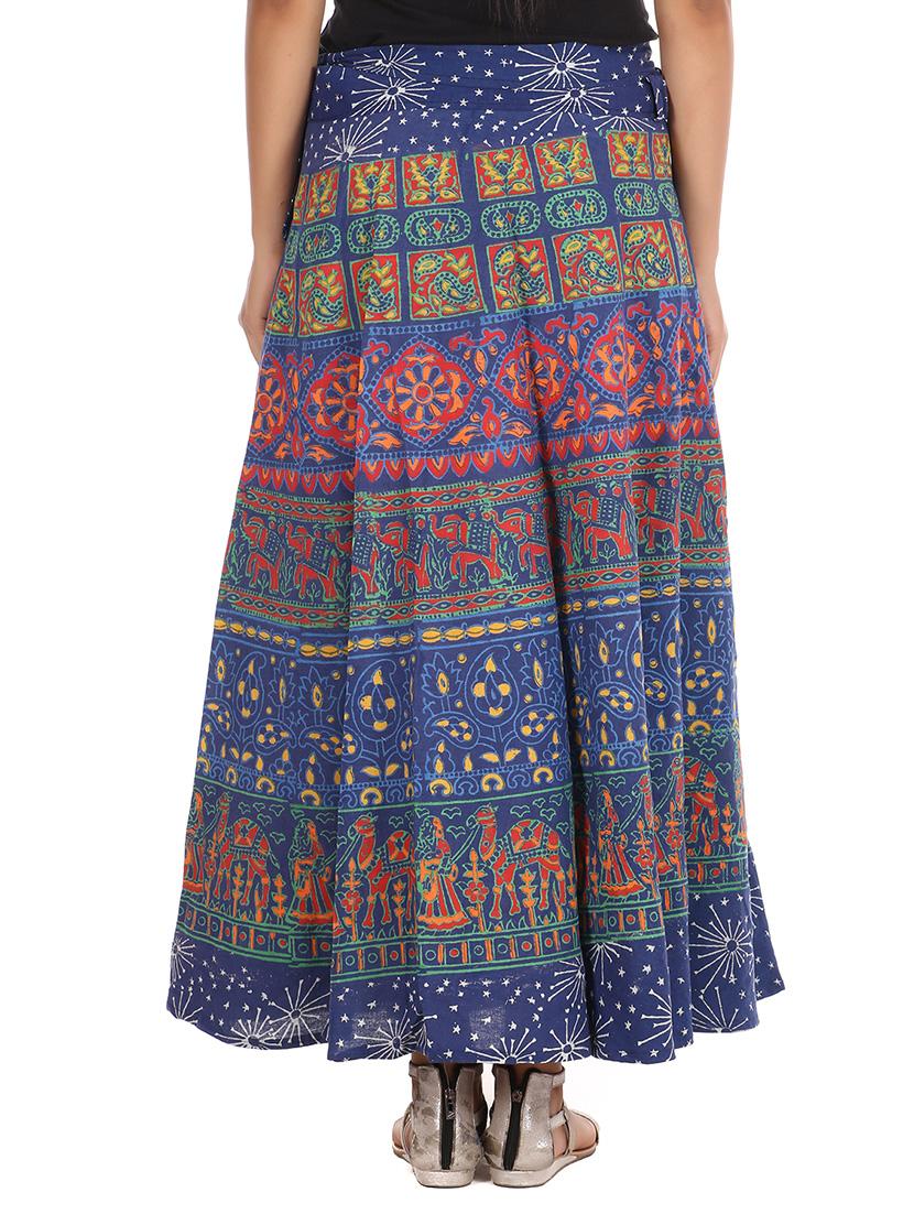 blue cotton skirt - 12306252 - Zoom Image - 3