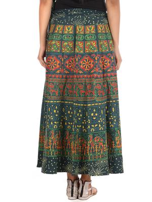 green cotton skirt - 12306254 - Standard Image - 3