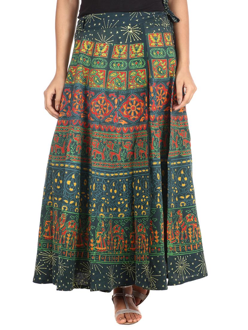 green cotton skirt - 12306254 - Zoom Image - 1