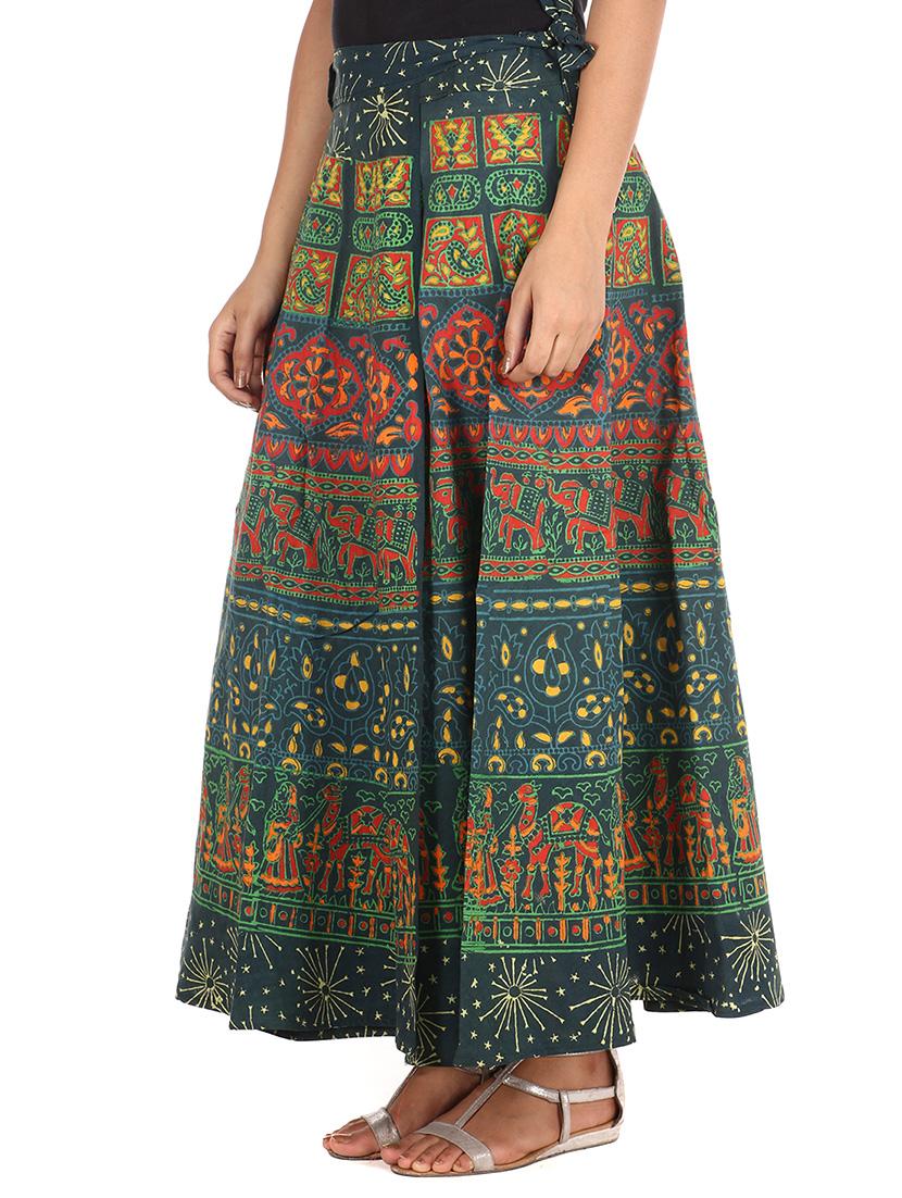 green cotton skirt - 12306254 - Zoom Image - 2