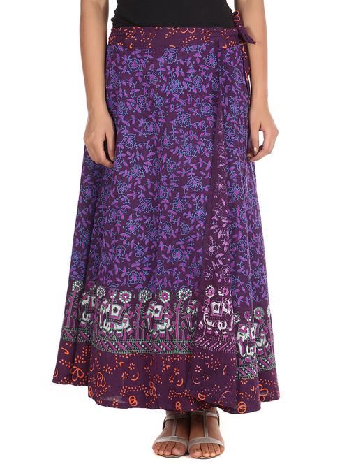 purple cotton skirt - 12306257 - Standard Image - 1