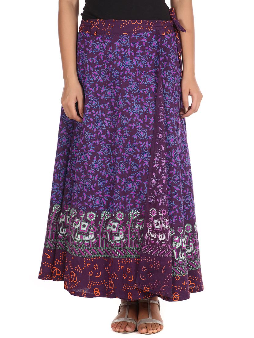 purple cotton skirt - 12306257 - Zoom Image - 1