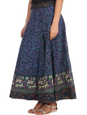 blue cotton wrap skirt - 12306258 - Standard Image - 2
