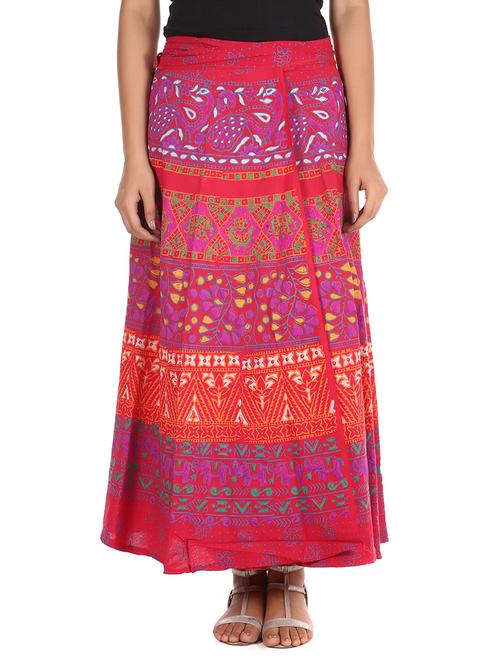 red cotton skirt - 12306259 - Standard Image - 1