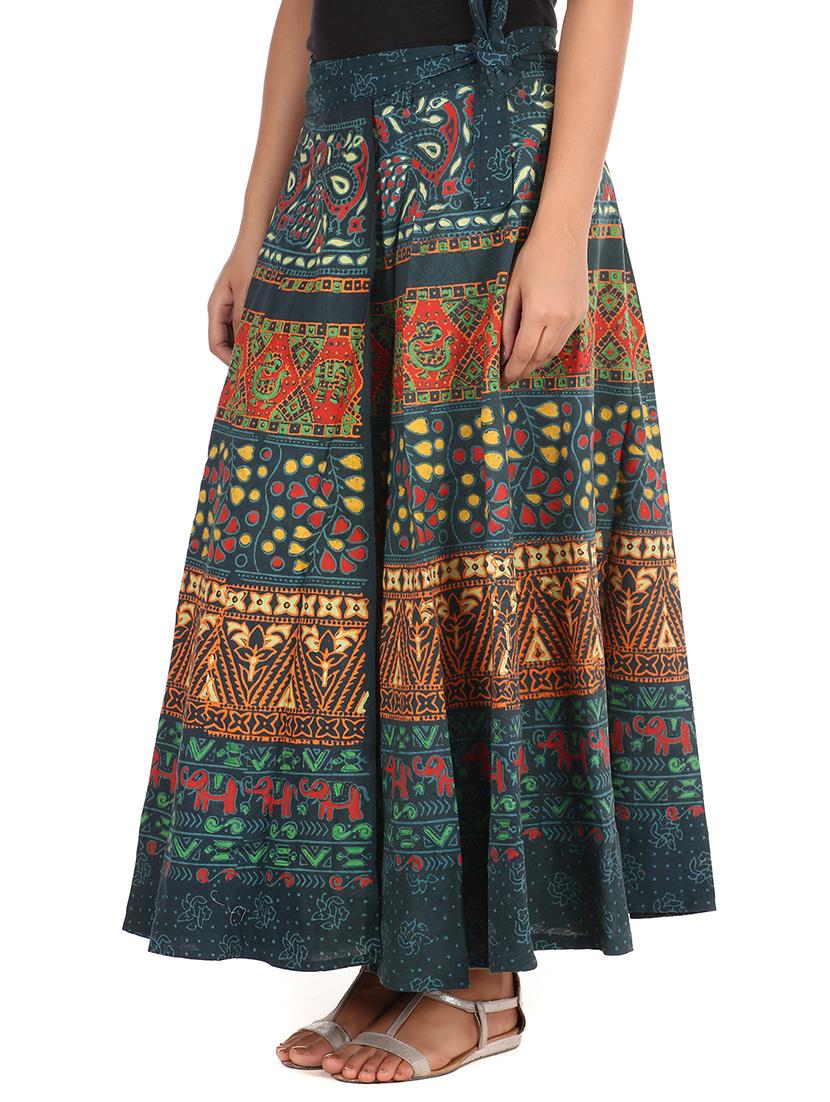 green cotton skirt - 12306262 - Zoom Image - 2