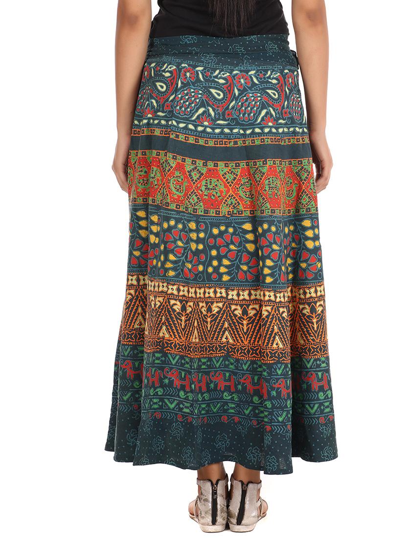 green cotton skirt - 12306262 - Zoom Image - 3