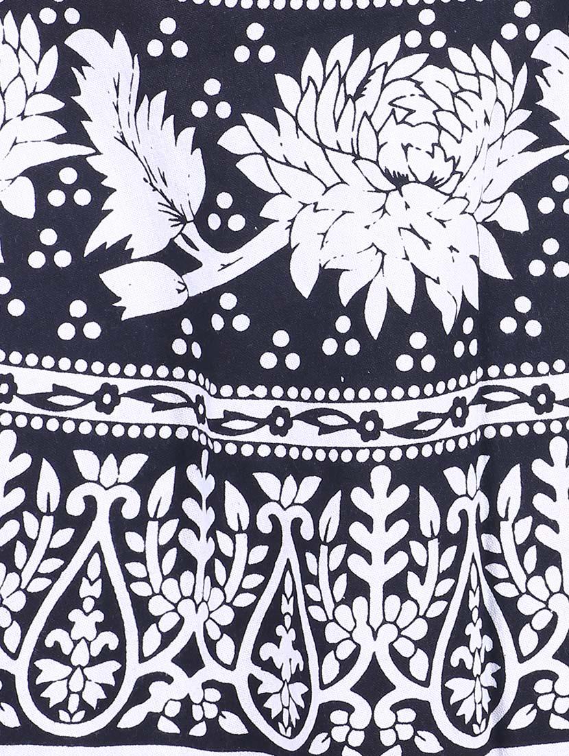 monochrome cotton wrap skirt - 12306263 - Zoom Image - 4