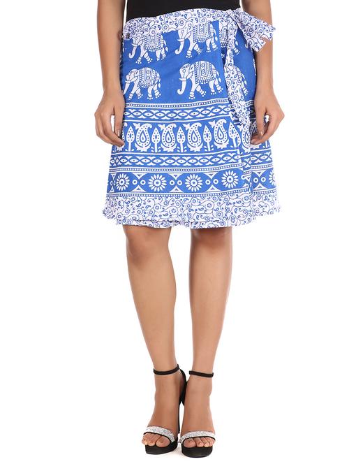 blue cotton skirt - 12306270 - Standard Image - 1