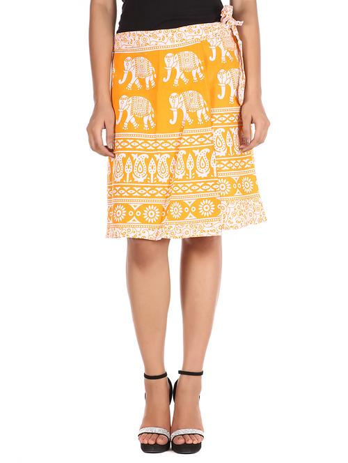 yellow cotton skirt - 12306273 - Standard Image - 1