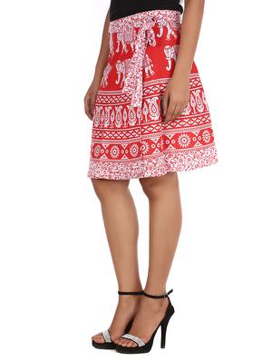 red cotton skirt - 12306274 - Standard Image - 2