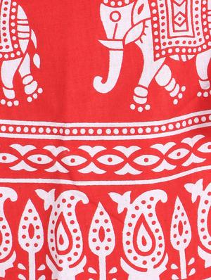 red cotton skirt - 12306274 - Standard Image - 4