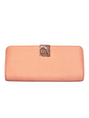 orange silk clutch - 12308200 - Standard Image - 2