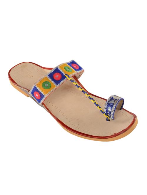 multi colored leather kolhapuri - 12315091 - Very Small Image - 1
