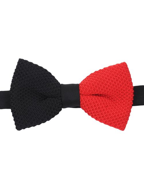 black & red knitted bow ty - 12315191 - Standard Image - 1