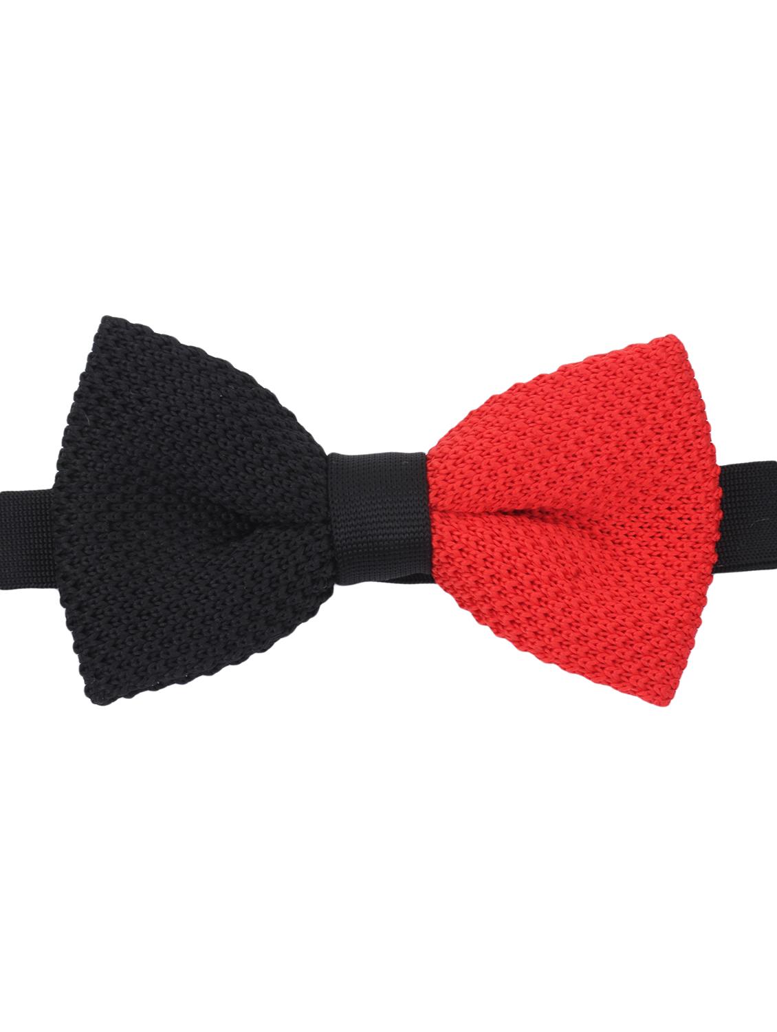 black & red knitted bow ty - 12315191 - Zoom Image - 1