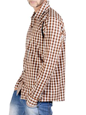 brown cotton casual shirt - 12315706 - Standard Image - 2