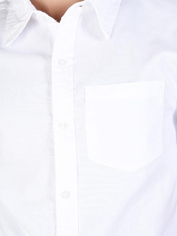 white cotton casual shirt - 12315711 - Zoom Image - 4