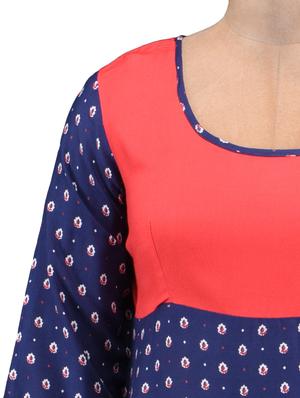 multicolor printed rayon kurta - 1232059 - Standard Image - 4