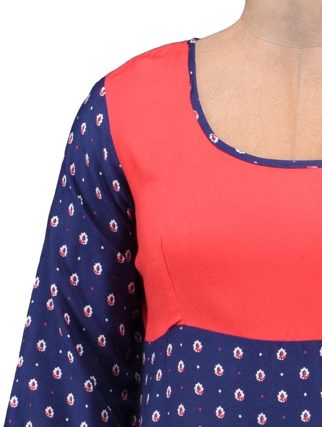multicolor printed rayon kurta - 1232059 - Zoom Image - 4