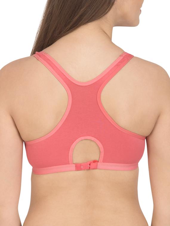 solid pink cotton sports bra (set of 3) - 12320602 - Zoom Image - 4