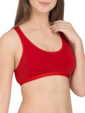 solid pink cotton sports bra (set of 3) - 12320605 - Standard Image - 3