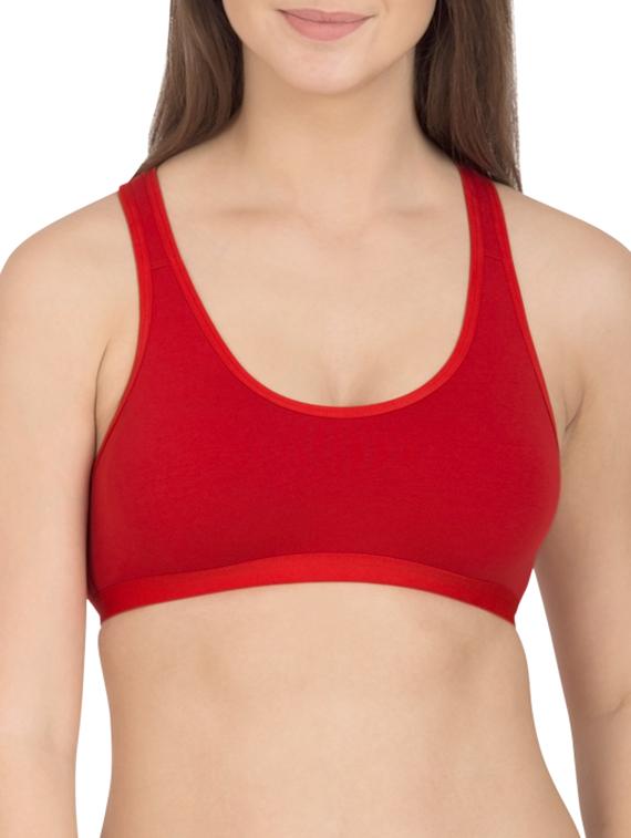 solid pink cotton sports bra (set of 3) - 12320605 - Zoom Image - 2