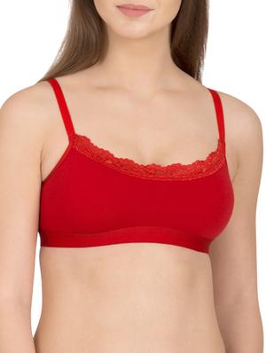 solid red cotton camisole bra (set of 3) - 12320611 - Standard Image - 2