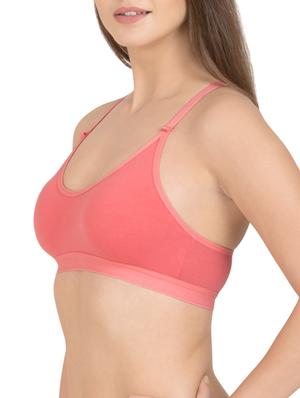 solid peach cotton sports bra (set of 3) - 12320614 - Standard Image - 3
