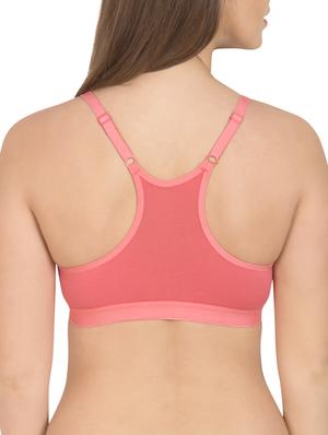 solid peach cotton sports bra (set of 3) - 12320614 - Standard Image - 4
