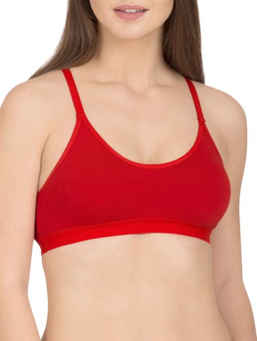 solid red cotton sports bra (set of 3) - 12320617 - Standard Image - 1