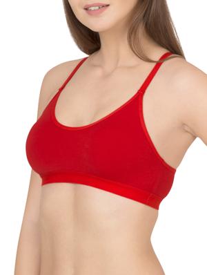 solid red cotton sports bra (set of 3) - 12320617 - Standard Image - 3