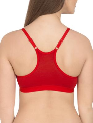 solid red cotton sports bra (set of 3) - 12320617 - Standard Image - 4