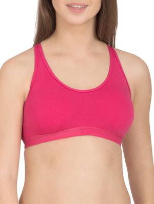 solid pinkcotton sports bra (set of 3) - 12320621 - Standard Image - 2