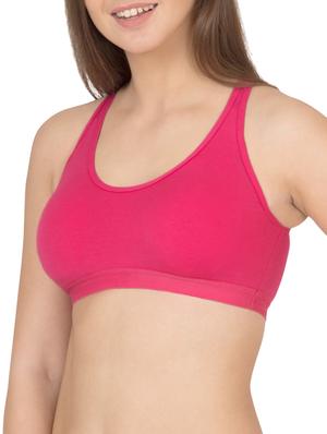solid pinkcotton sports bra (set of 3) - 12320621 - Standard Image - 3