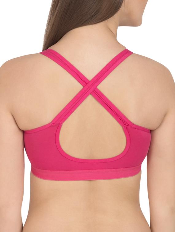 solid pinkcotton sports bra (set of 3) - 12320621 - Zoom Image - 4
