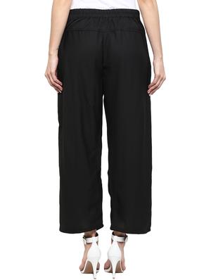black polyester palazzo - 12322320 - Standard Image - 3