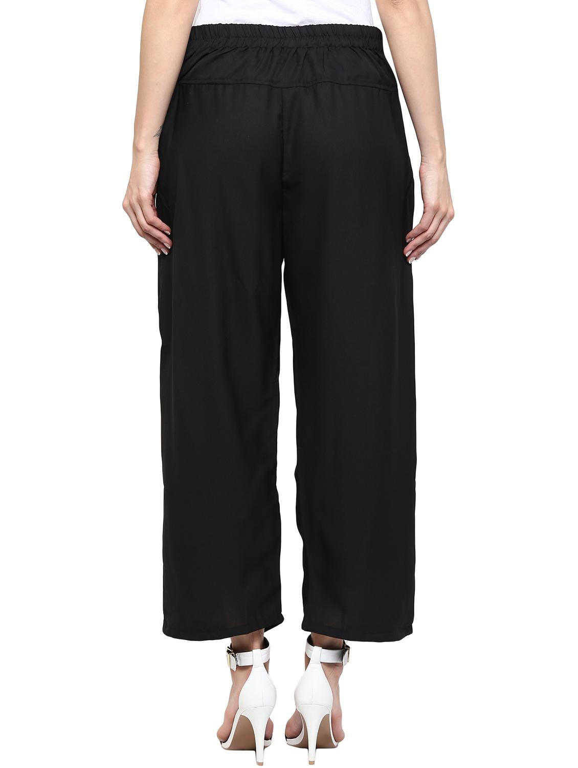 black polyester palazzo - 12322320 - Zoom Image - 3