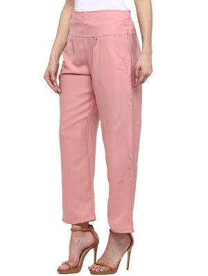 pink polyester palazzo - 12322321 - Standard Image - 2