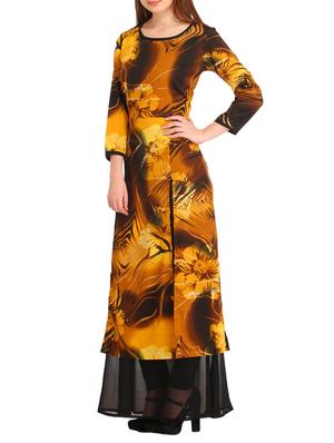 yellow viscose dress - 12323646 - Standard Image - 2