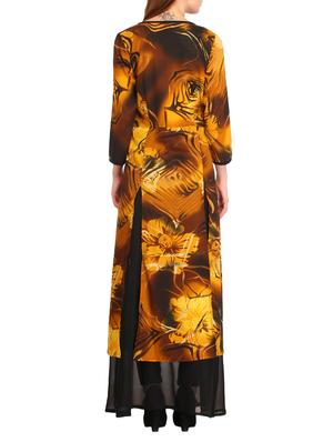 yellow viscose dress - 12323646 - Standard Image - 3