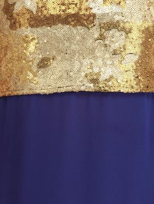 sequin embellished laced panel maxi dress - 12323652 - Standard Image - 4