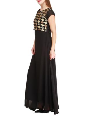 black georgette dress - 12323653 - Standard Image - 2