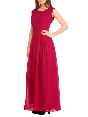 round neck pleated maxi dress - 12323655 - Standard Image - 2