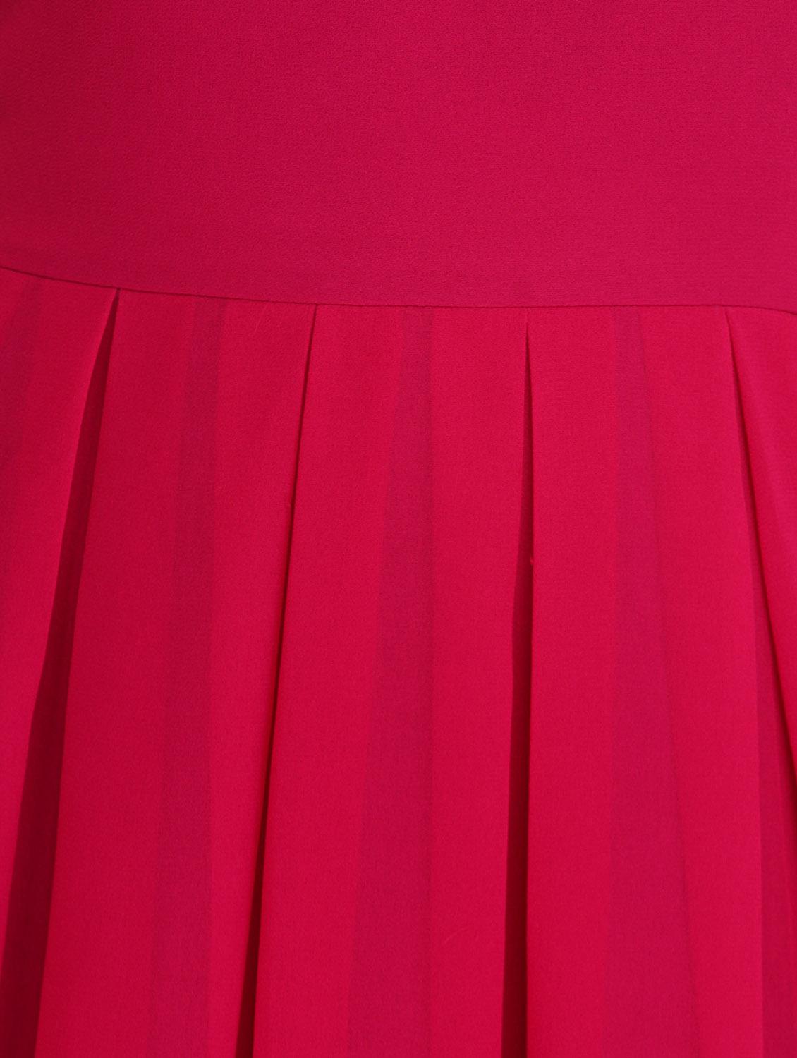 round neck pleated maxi dress - 12323655 - Zoom Image - 4