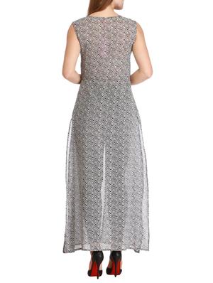 chevron printed maxi tunic - 12323668 - Standard Image - 3