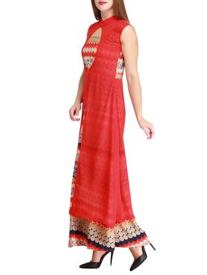 red georgette dress - 12323669 - Standard Image - 2