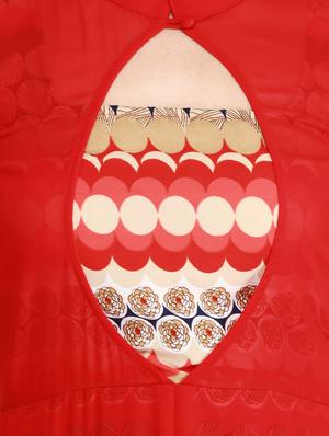 red georgette dress - 12323669 - Standard Image - 4