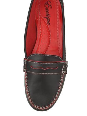 black leatherette loafer - 12326573 - Standard Image - 4