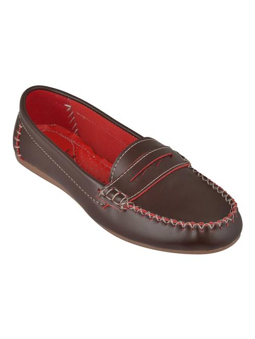 brown leatherette loafer - 12326574 - Standard Image - 1